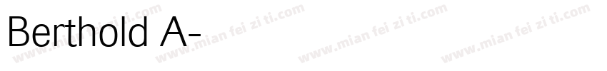 Berthold A字体转换